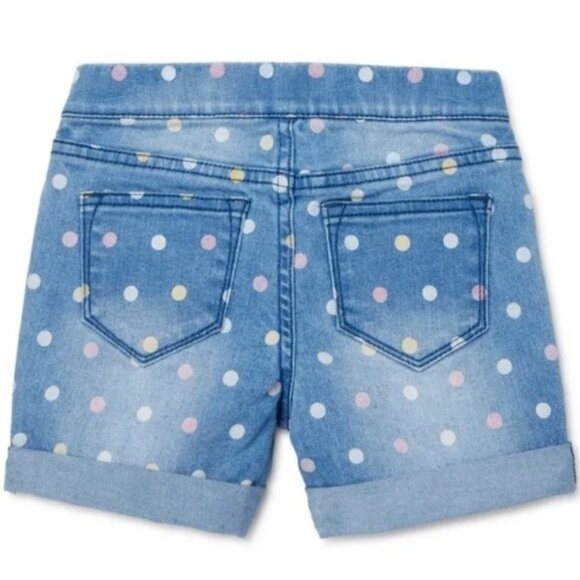 Girls Studio V Polka Dot Denim Shorts Size 8 Cotton Blend - Picture 6 of 6
